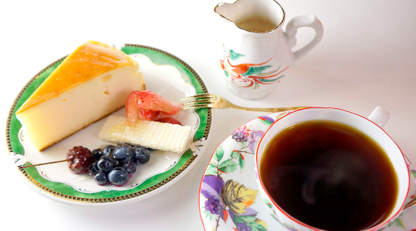 コーヒーとショートケーキ