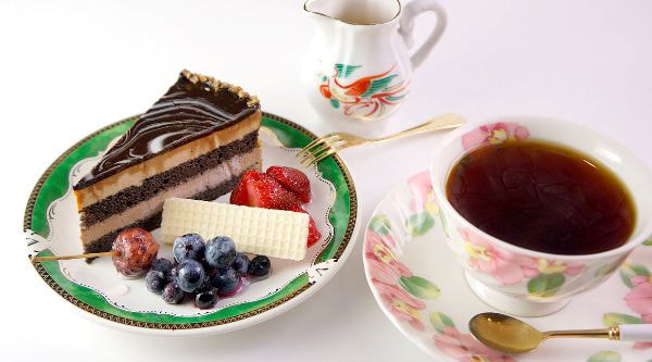 コーヒーとショートケーキ